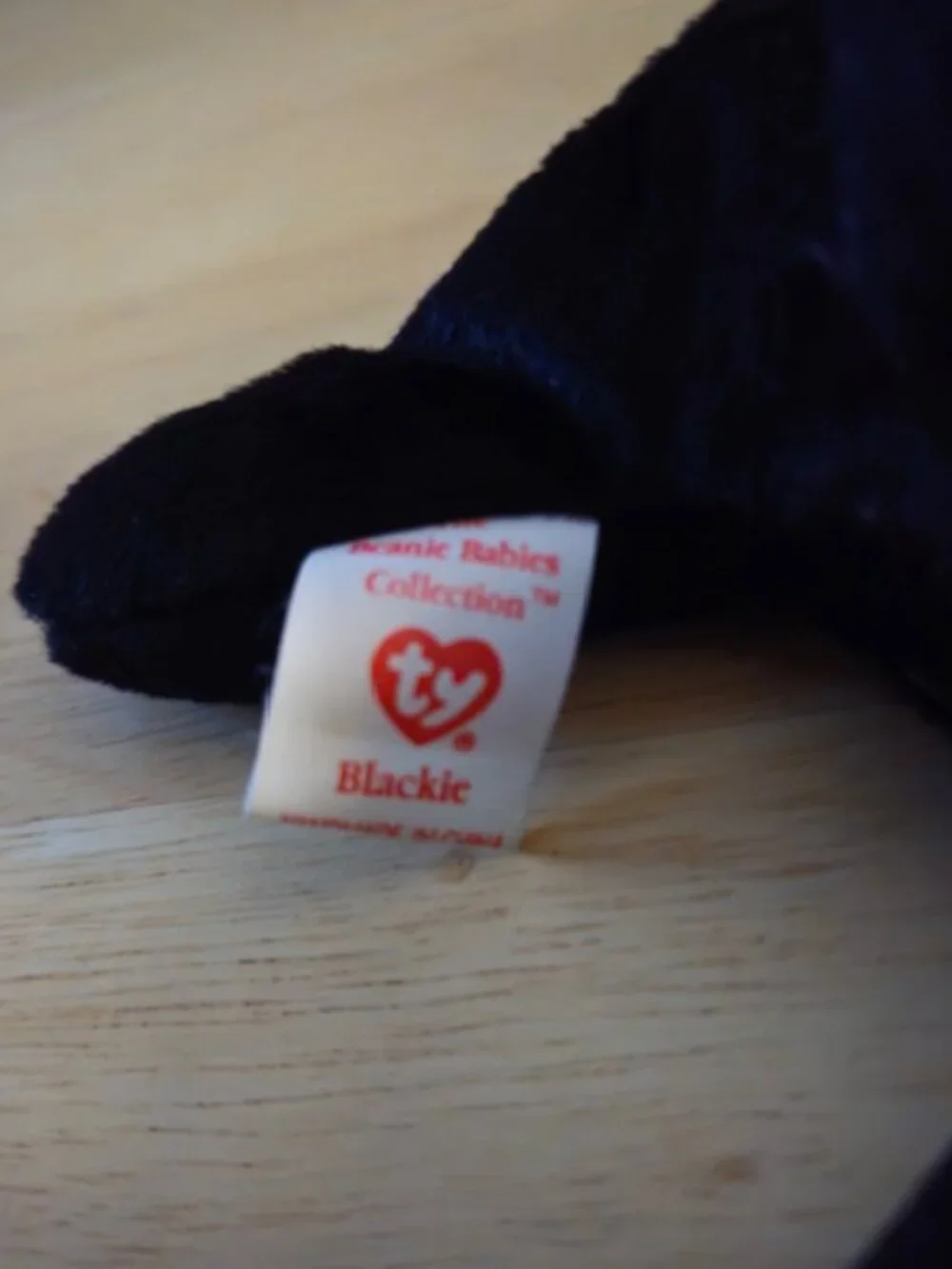 Ty Beanie Baby Blackie Tags Attatched